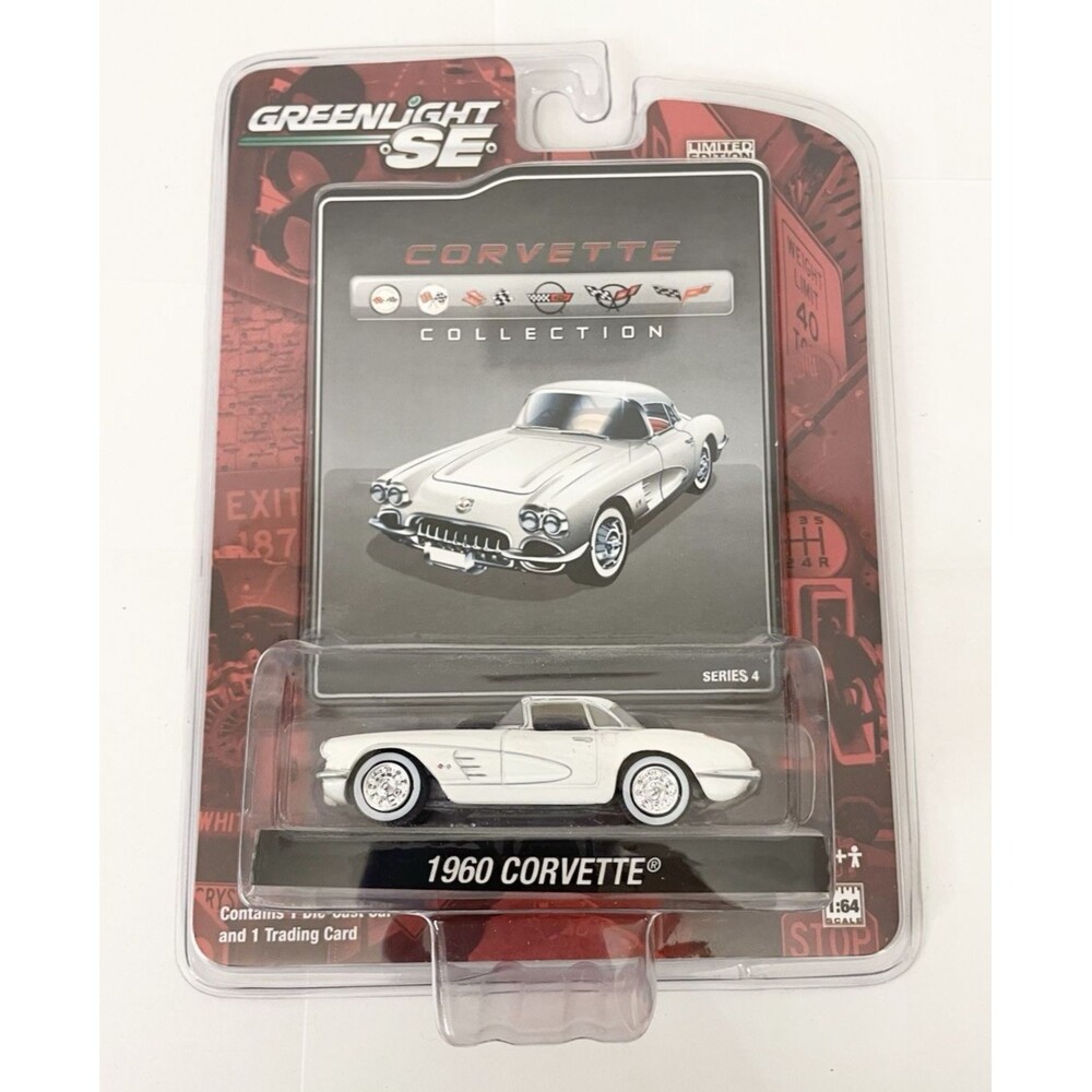 NEW 1960 CORVERTTE Collection White Vintage Die Cast Car 1:64 Greenlight SE